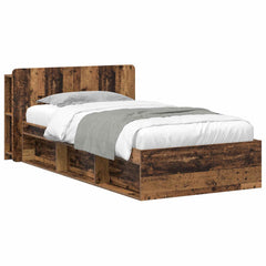 Bed Frame Storage Engineered Wood without Centre Shelf Old