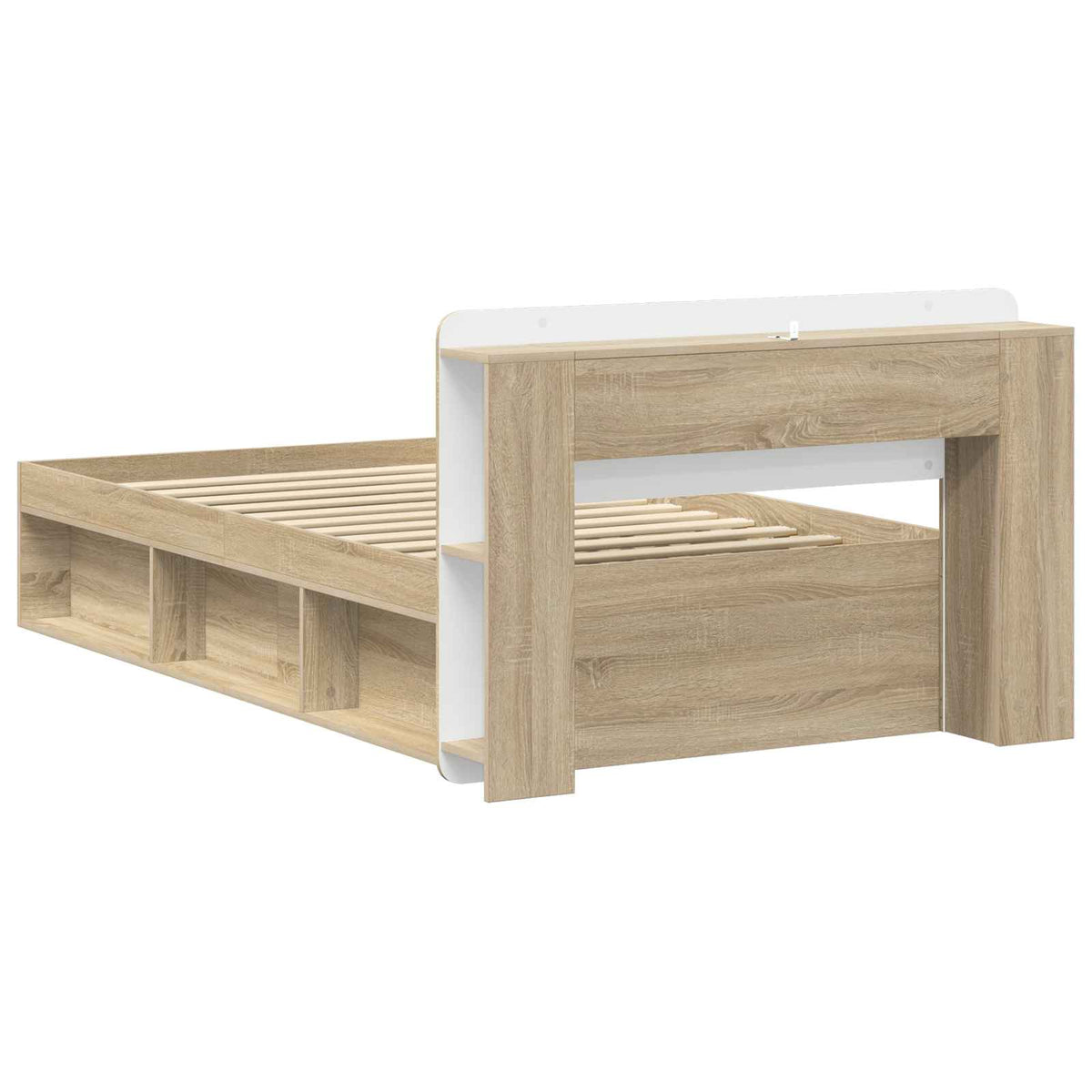 vidaXL Bed Frame with Storage Sonoma Oak 80 x 200 cm Engineered Wood 4