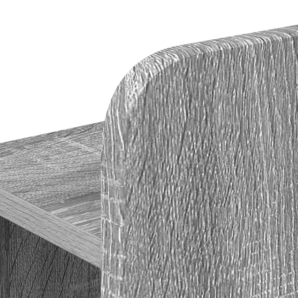 Bed Frame Storage Engineered Wood Centre Shelf Grey sonoma