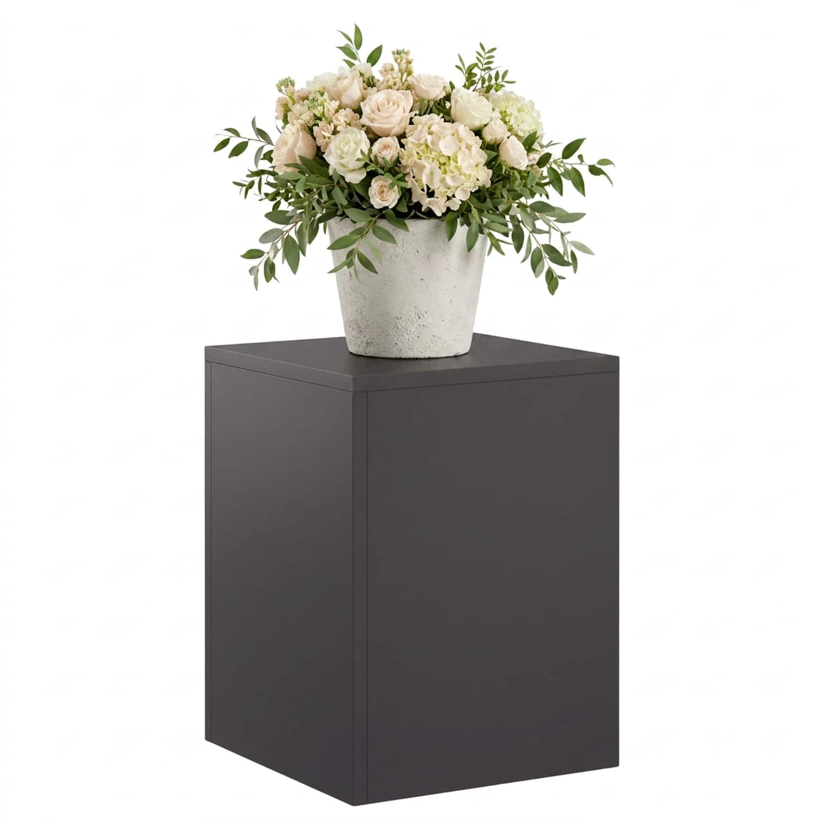 Plant Stand 30 x 30 x 40 cm Steel Black 1x (30 x 30 x 40 cm)