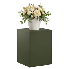 Plant Stand 2 pcs 30 x 30 x 40 cm Steel Olive Green 1x (30 x 30 x 40 cm)