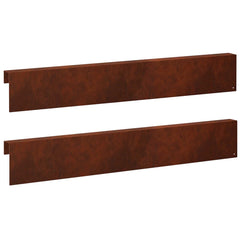 vidaXL Garden Cover Profile 2 pcs 100 x 5 x 15 cm Weathering Steel 2