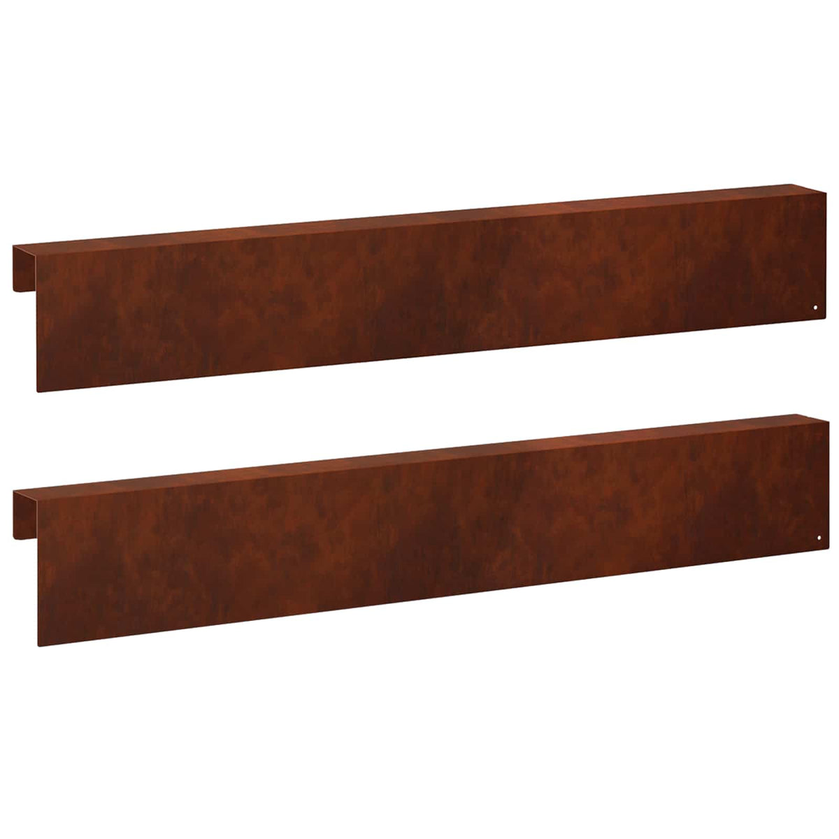 vidaXL Garden Cover Profile 2 pcs 100 x 6 x 15 cm Weathering Steel 2