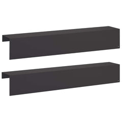 Garden Cover Profile 100 x 20 x 15 cm Steel 2 pcs Black