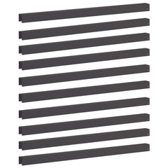 Garden Cover Profile 100 x 5 x 5 cm Steel 10 pcs Black