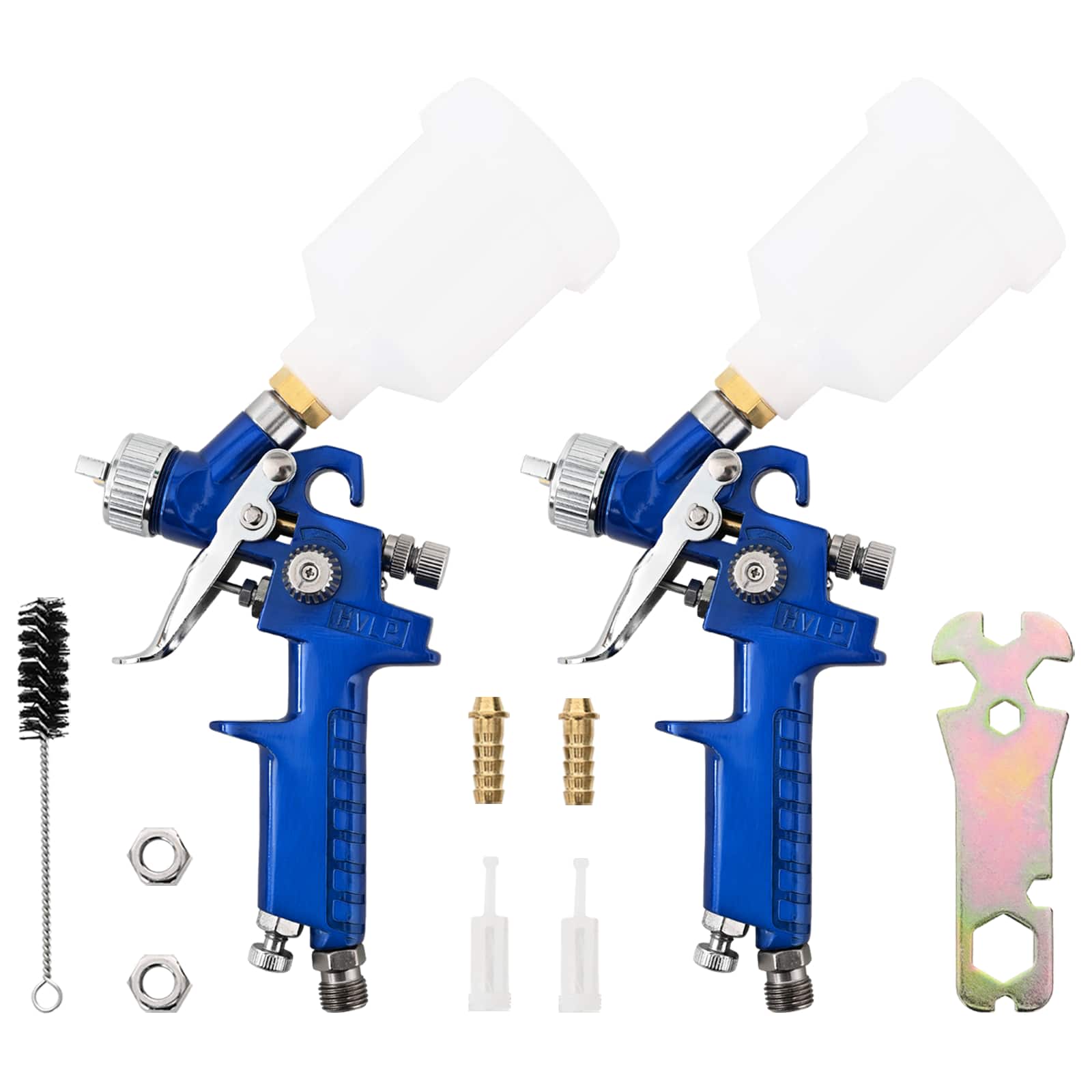vidaXL HVLP Paint Spray Gun Kits 125 ml Cup 0.5/0.8 mm Nozzles 125 ml 2