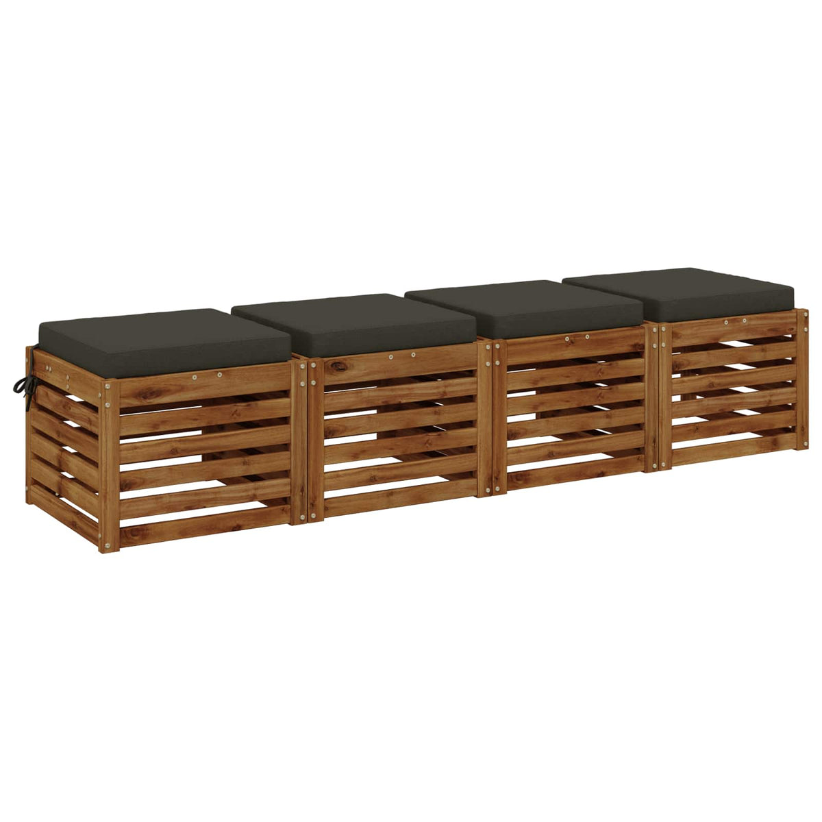vidaXL Seat Cushions SOEST 4 pcs 100% Polyester Anthracite 3