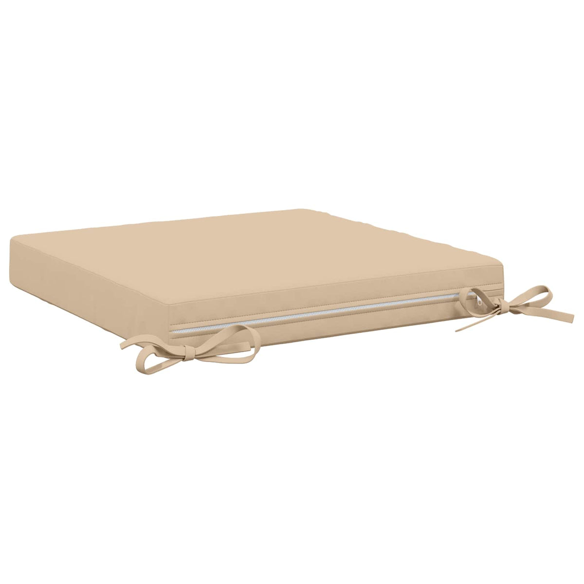 vidaXL Seat Cushions SOEST 4 pcs 100% Polyester Cream 45 x 45 x 7 cm 5