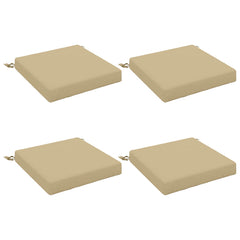 vidaXL Seat Cushions SOEST 4 pcs 100% Polyester Beige 45 x 45 x 7 cm 2