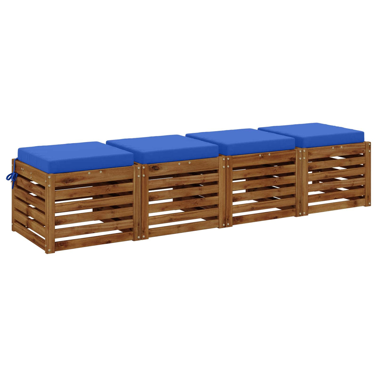 Seat Cushions SOEST 4 pcs 100% Polyester Royal Blue, image 3