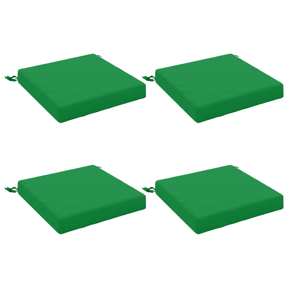 vidaXL Seat Cushions SOEST 4 pcs 100% Polyester Green 45 x 45 x 7 cm 2