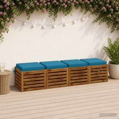 Seat Cushions SOEST Polyester Height Width Light Blue