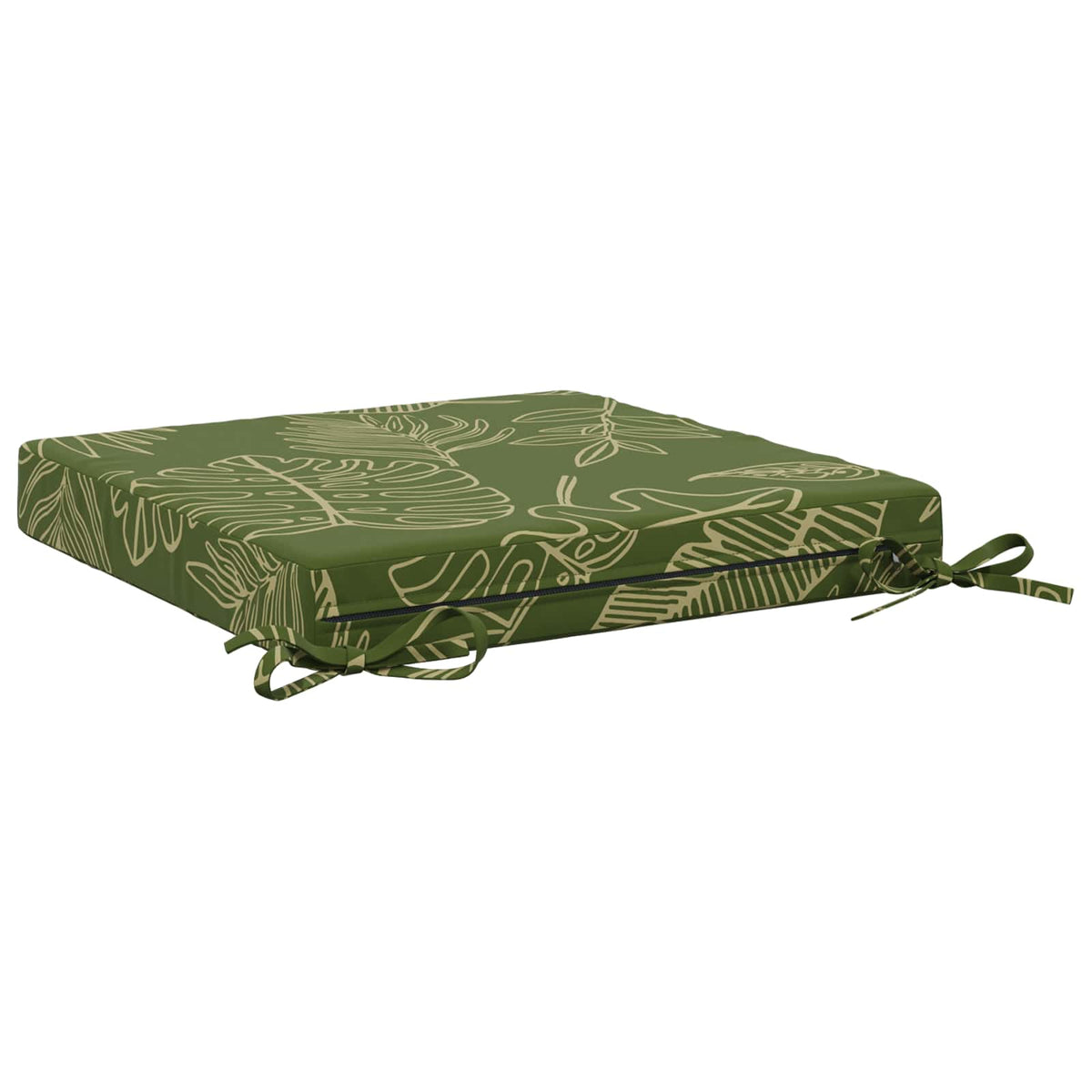vidaXL Seat Cushions SOEST 4 pcs 100% Polyester Leaf Design 5
