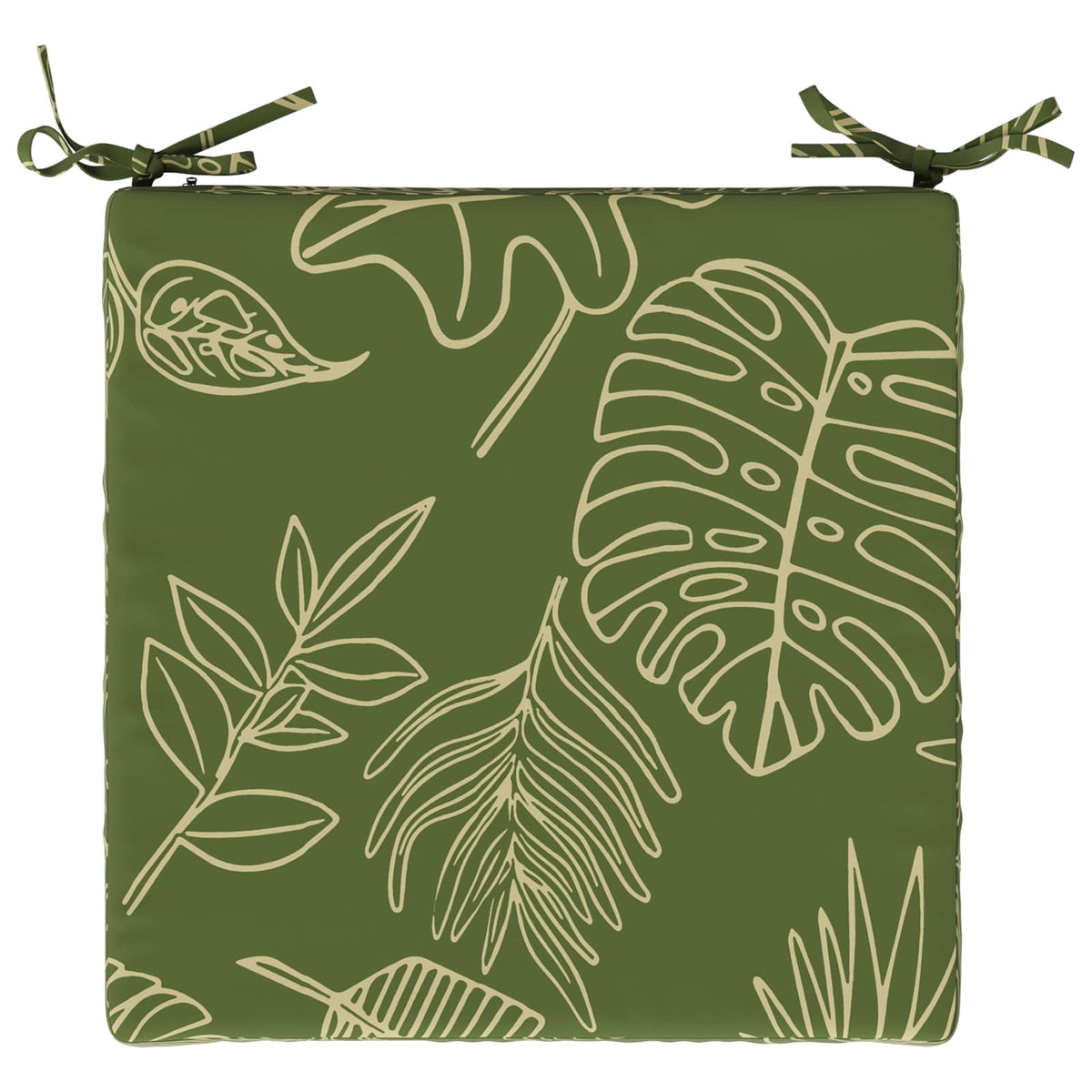 vidaXL Seat Cushions SOEST 4 pcs 100% Polyester Leaf Design 6