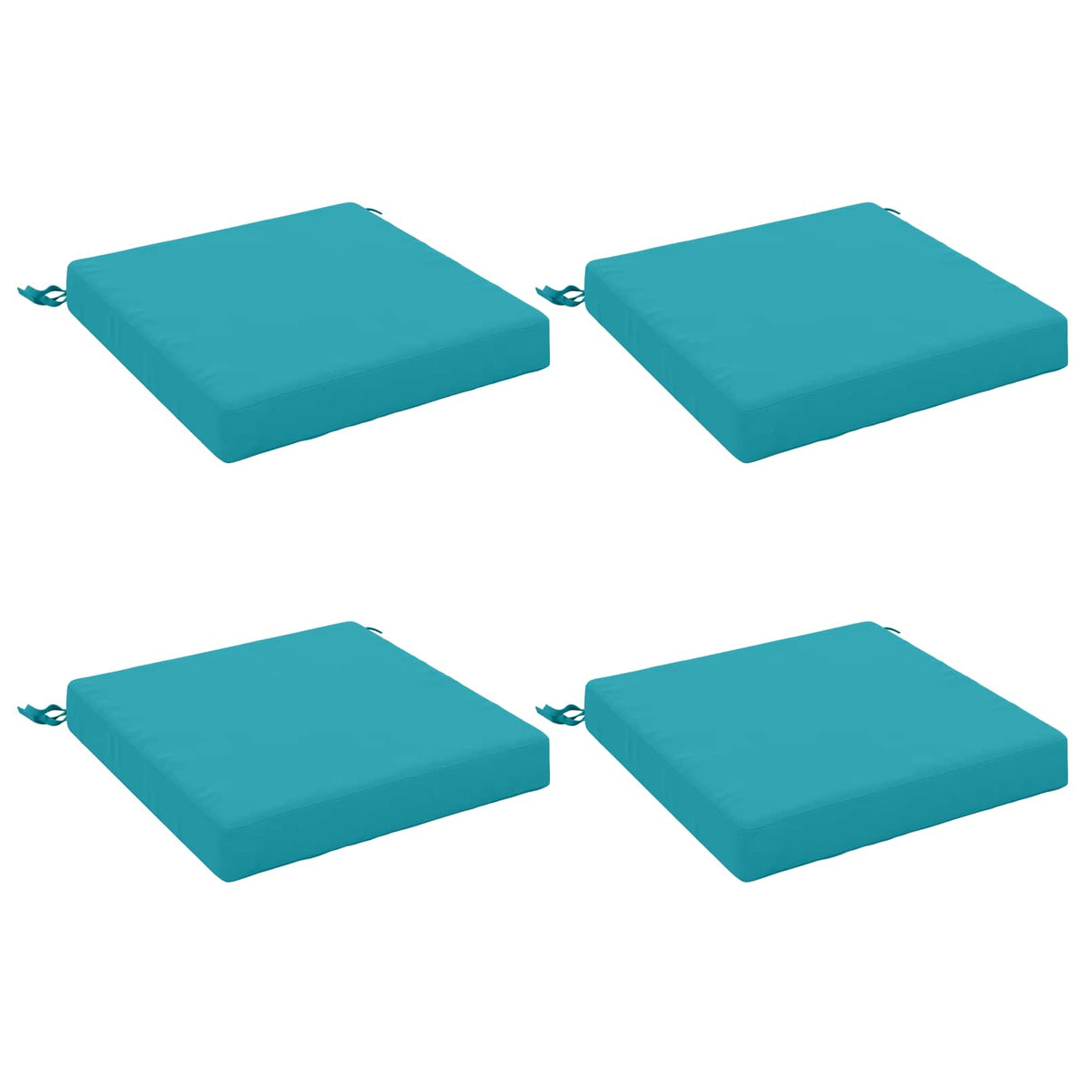 vidaXL Seat Cushions SOEST 4 pcs 100% Polyester Turquoise 2