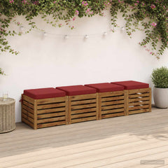 Seat Cushions SOEST Polyester Height Width Wine Red