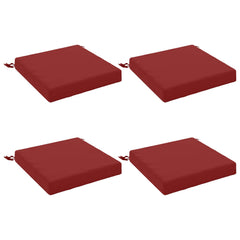 vidaXL Seat Cushions SOEST 4 pcs 100% Polyester Wine Red 2