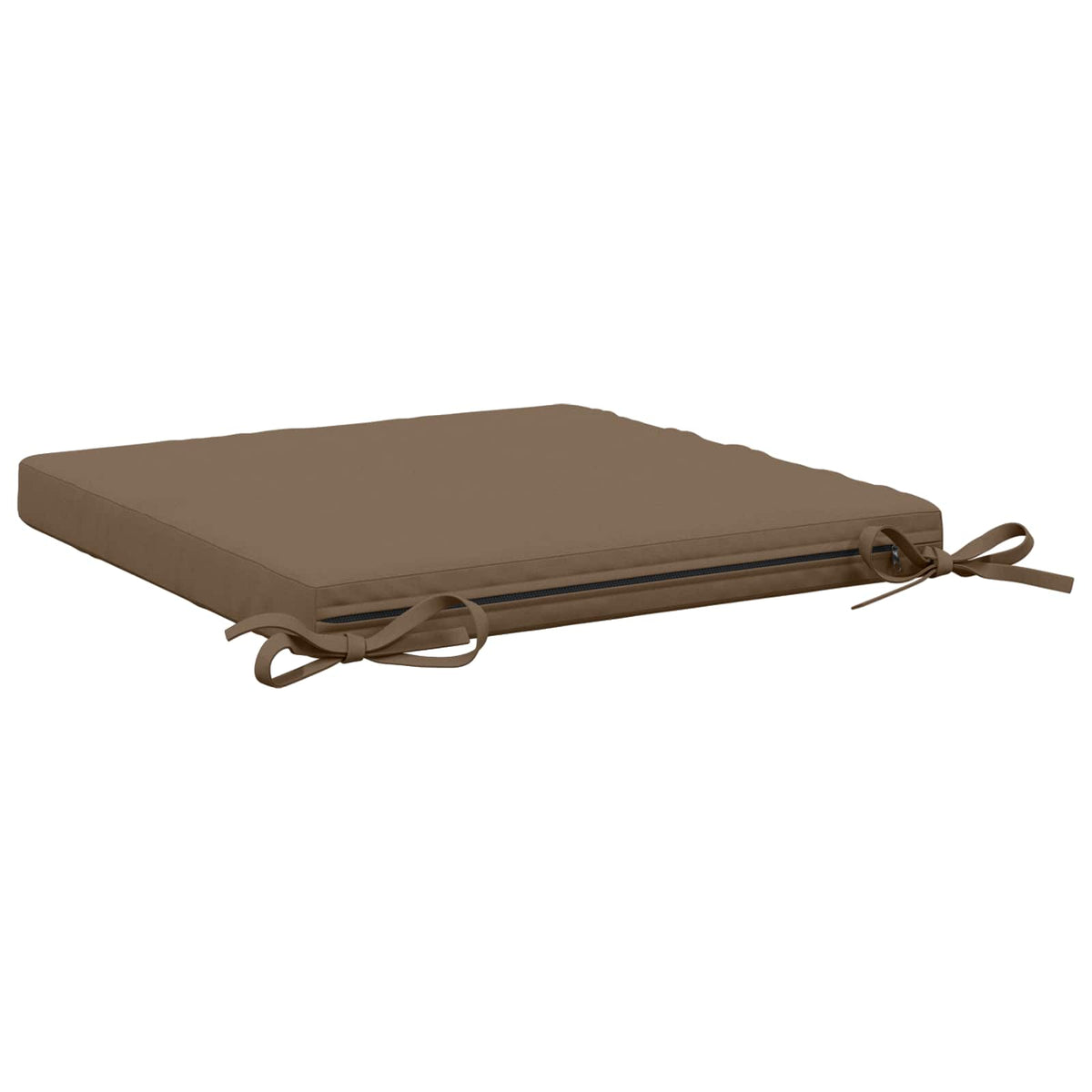 vidaXL Seat Cushions SOEST 4 pcs 100% Polyester Taupe 50 x 50 x 5 cm 5