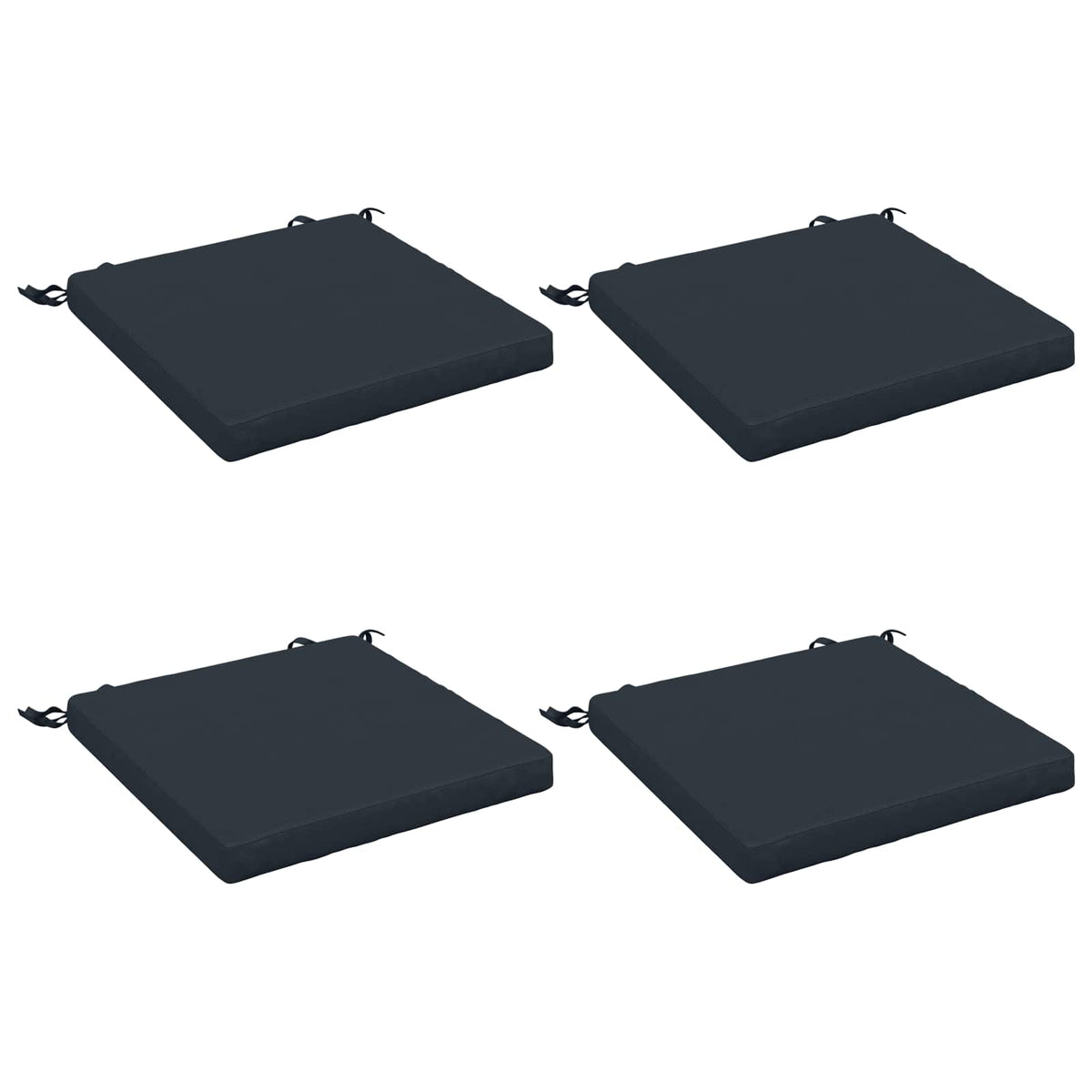 vidaXL Seat Cushions SOEST 4 pcs 100% Polyester Dark Blue 2