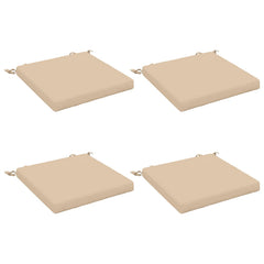vidaXL Seat Cushions SOEST 4 pcs 100% Polyester Cream 50 x 50 x 5 cm 2