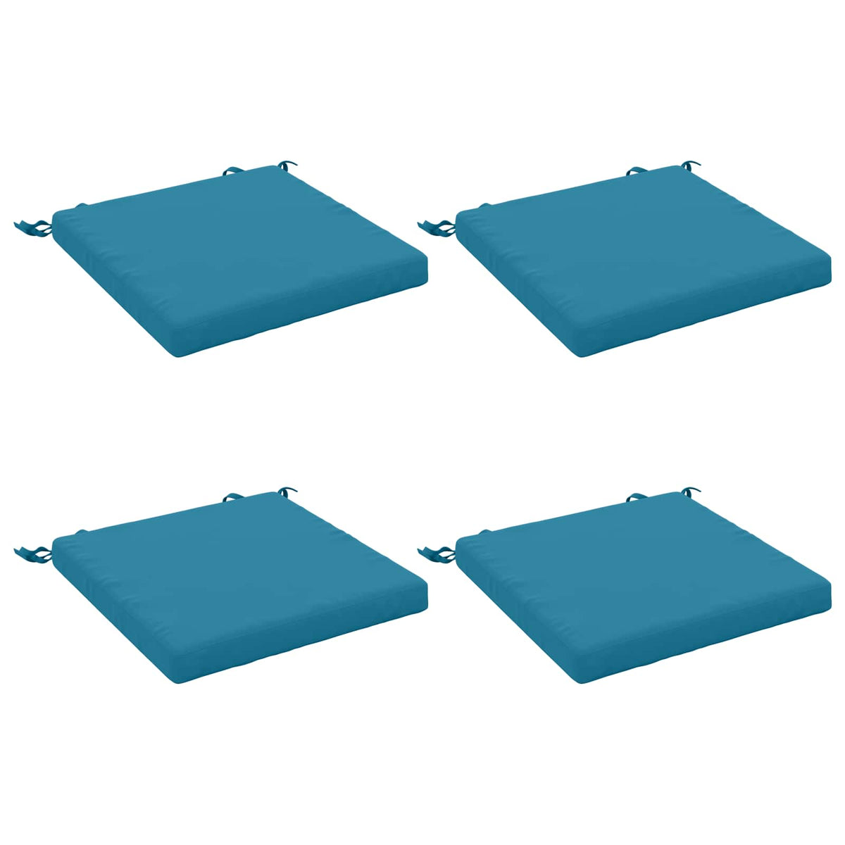 vidaXL Seat Cushions SOEST 4 pcs 100% Polyester Light Blue 2