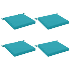Seat Cushions SOEST 4 pcs 100% Polyester Turquoise, image 2