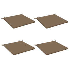 vidaXL Seat Cushions SOEST 4 pcs 100% Polyester Taupe 60 x 60 x 3 cm 2