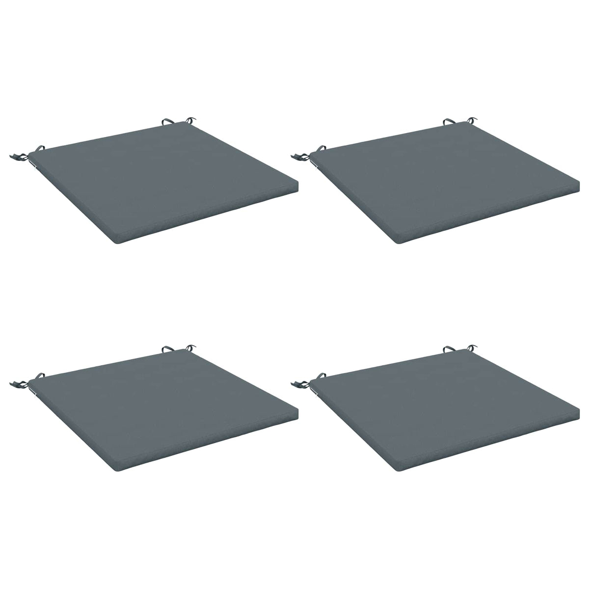 vidaXL Seat Cushions SOEST 4 pcs 100% Polyester Blue 60 x 60 x 3 cm 2