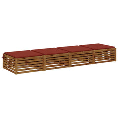 vidaXL Seat Cushions SOEST 4 pcs 100% Polyester Red 60 x 60 x 3 cm 3