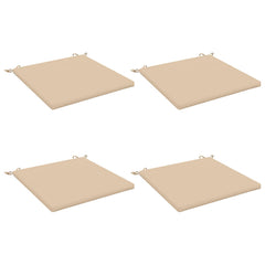 vidaXL Seat Cushions SOEST 4 pcs 100% Polyester Cream 60 x 60 x 3 cm 2