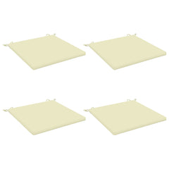 vidaXL Seat Cushions SOEST 4 pcs 100% Polyester Cream 60 x 60 x 3 cm 2