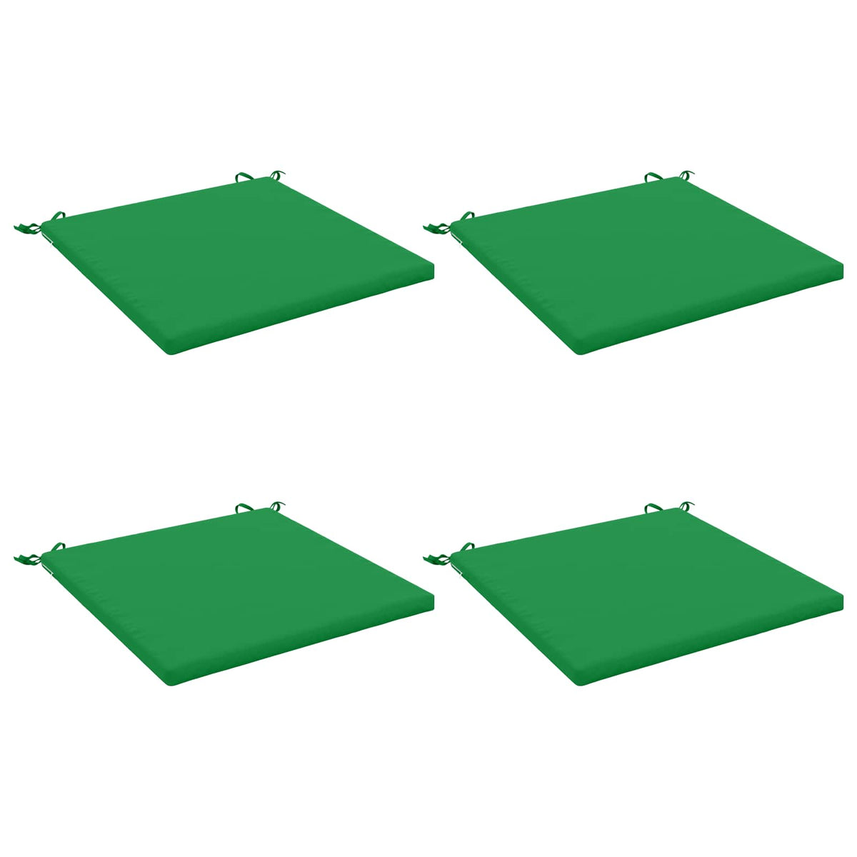 vidaXL Seat Cushions SOEST 4 pcs 100% Polyester Green 60 x 60 x 3 cm 2