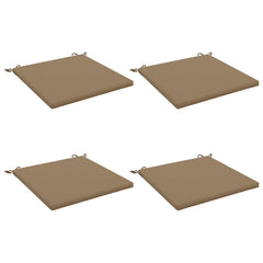 vidaXL Seat Cushions SOEST 4 pcs 100% Polyester Taupe 60 x 60 x 3 cm 2