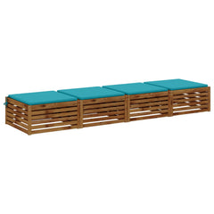 vidaXL Seat Cushions SOEST 4 pcs 100% Polyester Turquoise 3