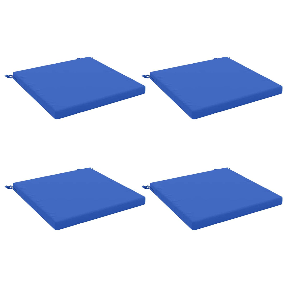 Seat Cushions SOEST 4 pcs 100% Polyester Royal Blue 2