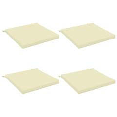 vidaXL Seat Cushions SOEST 4 pcs 100% Polyester Cream 60 x 60 x 5 cm 2