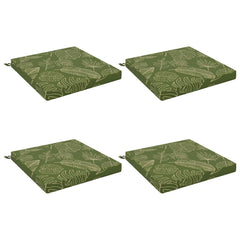 Seat Cushions SOEST 4 pcs 100% Polyester Leaf Design 2