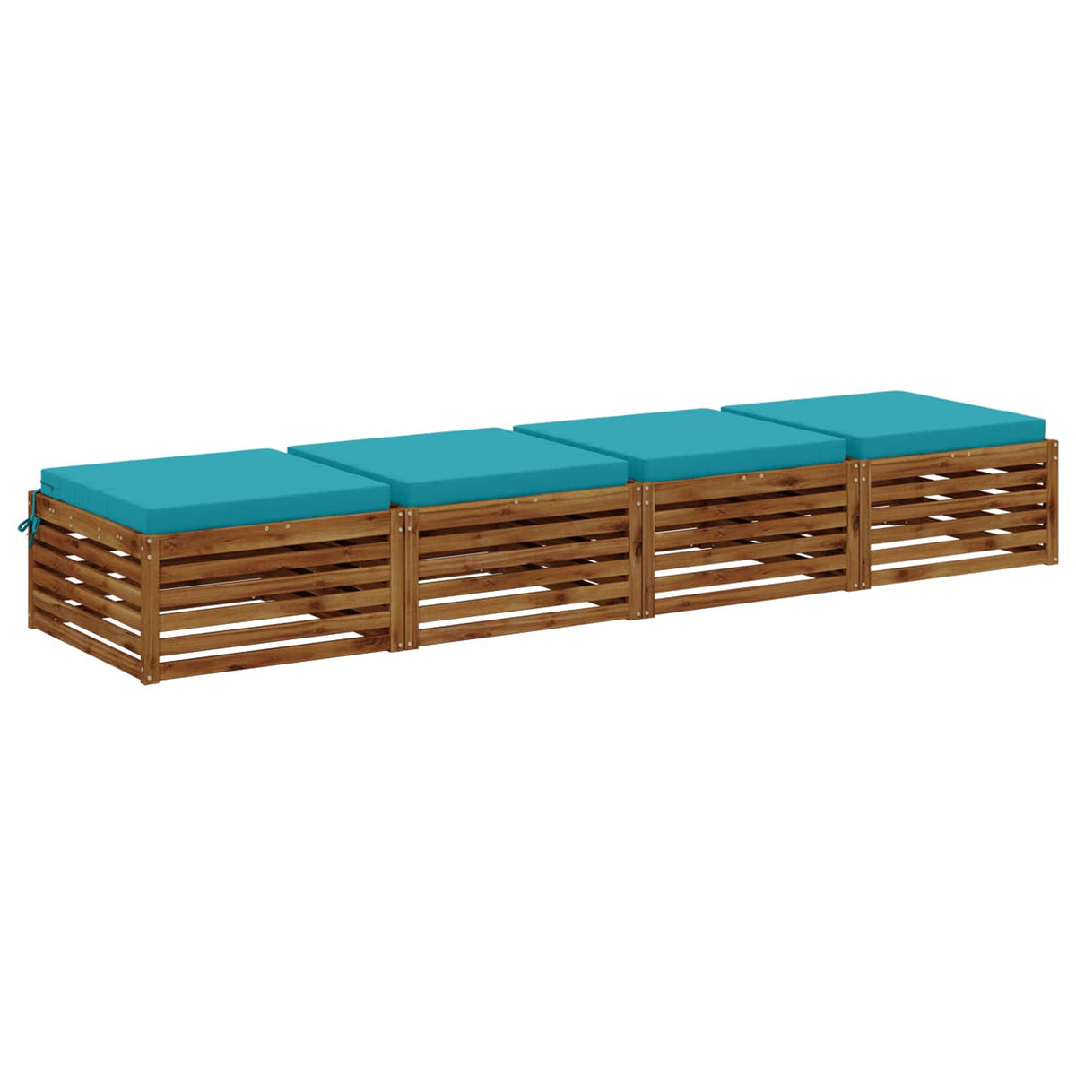 Seat Cushions SOEST 4 pcs 100% Polyester Turquoise 3