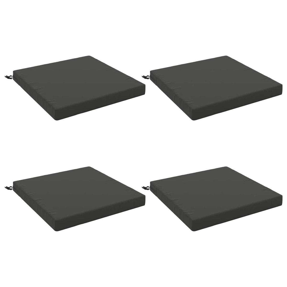 Seat Cushions SOEST 4 pcs 100% Polyester Anthracite 2
