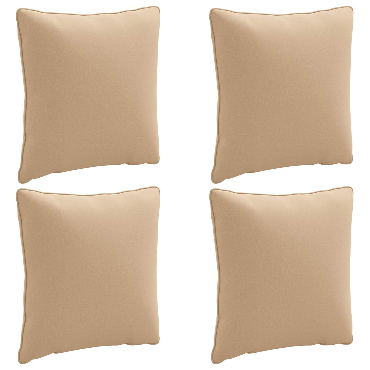 vidaXL Back Cushion PUTTEN 4 pcs 100% Polyester Sand 40 x 40 x 15 cm 2