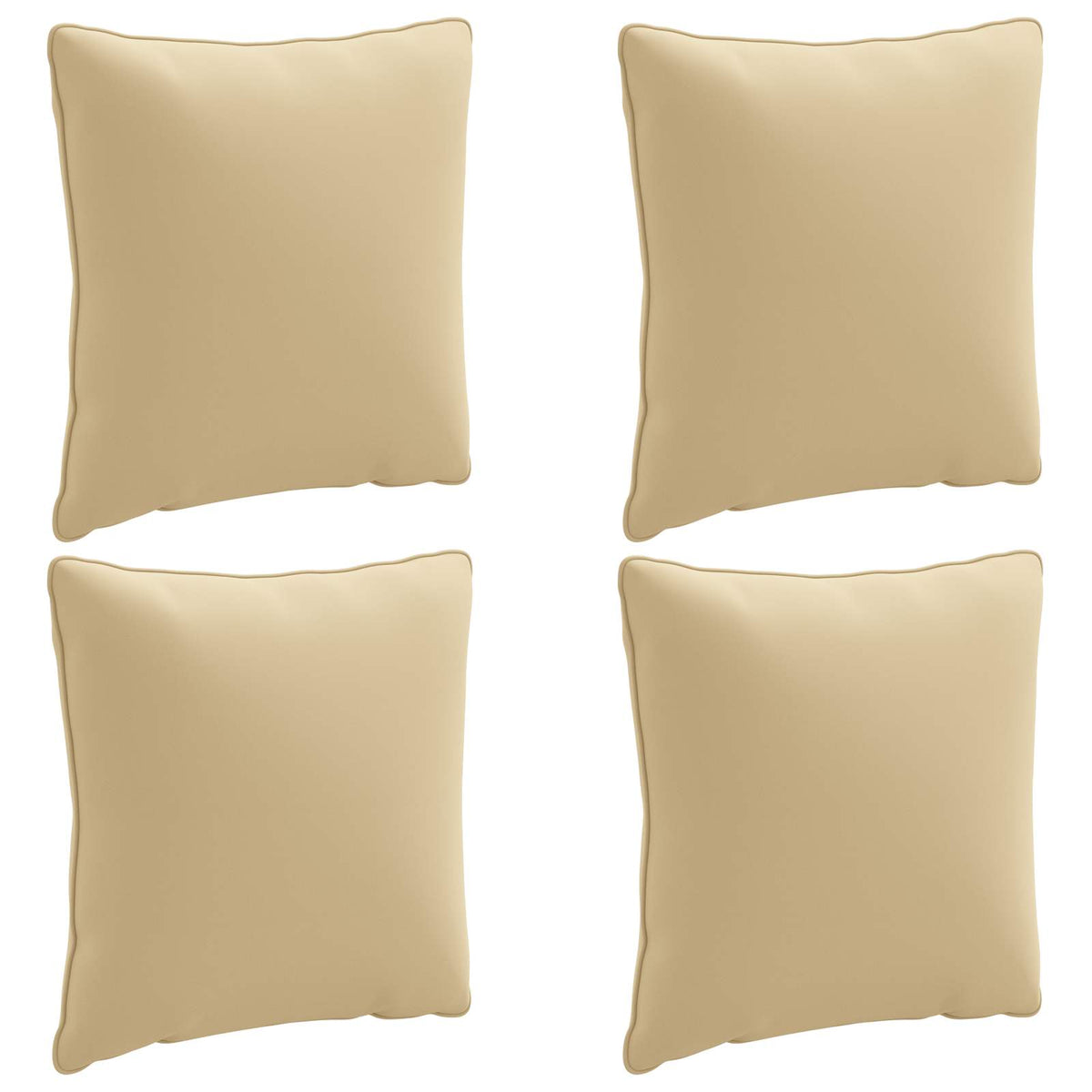 vidaXL Back Cushion PUTTEN 4 pcs 100% Polyester Beige 40 x 40 x 15 cm 2