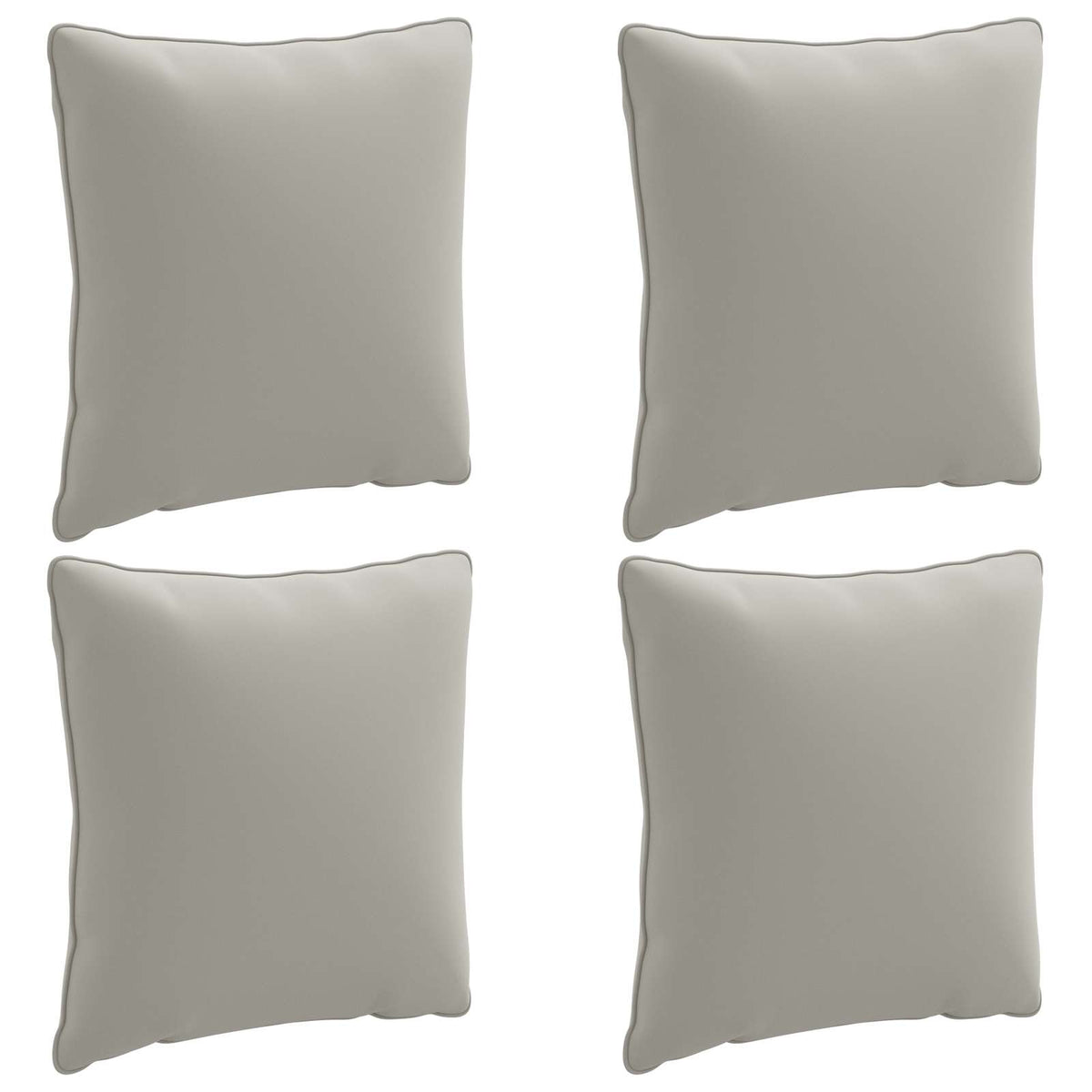vidaXL Back Cushion PUTTEN 4 pcs 100% Polyester Grey 40 x 40 x 15 cm 2