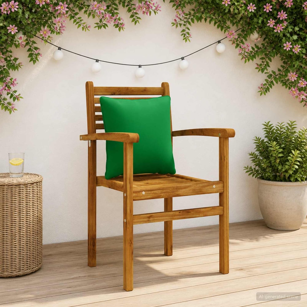 vidaXL Back Cushion PUTTEN 4 pcs 100% Polyester Green 40 x 40 x 15 cm 1