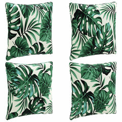 vidaXL Back Cushion PUTTEN 4 pcs 100% Polyester Leaf Pattern 2