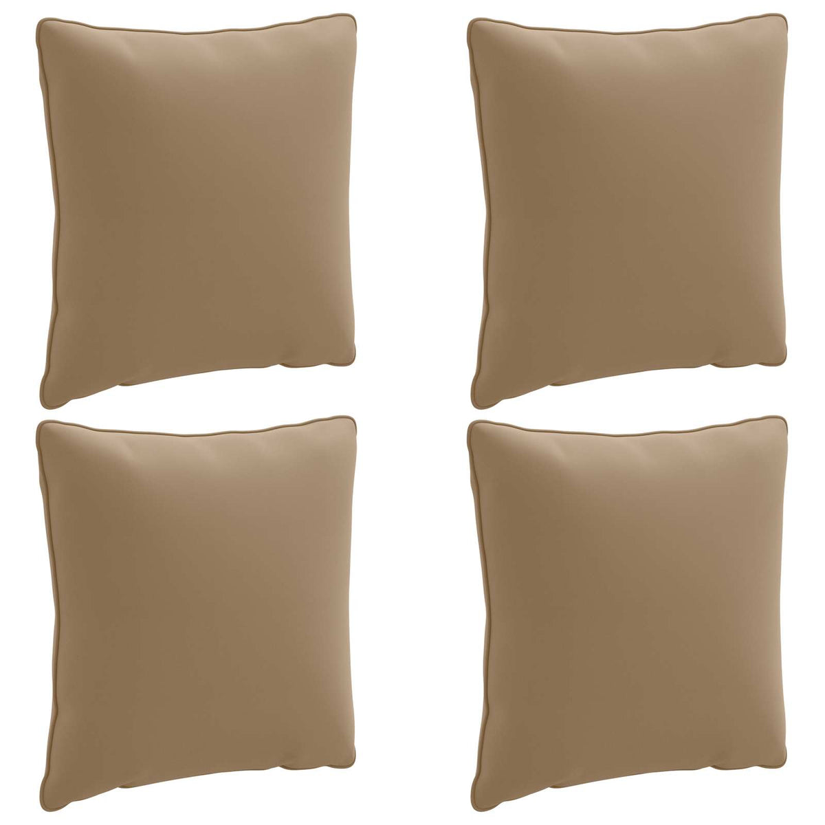 vidaXL Back Cushion PUTTEN 4 pcs 100% Polyester Taupe 40 x 40 x 15 cm 2