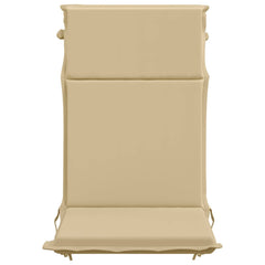 vidaXL High Back Chair Cushion GEMERT 2 pcs 100% Polyester Beige 4