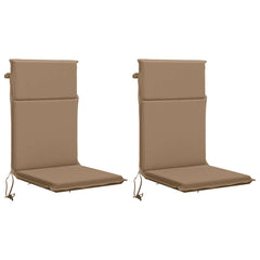 vidaXL High Back Chair Cushion GEMERT 2 pcs 100% Polyester Taupe 2