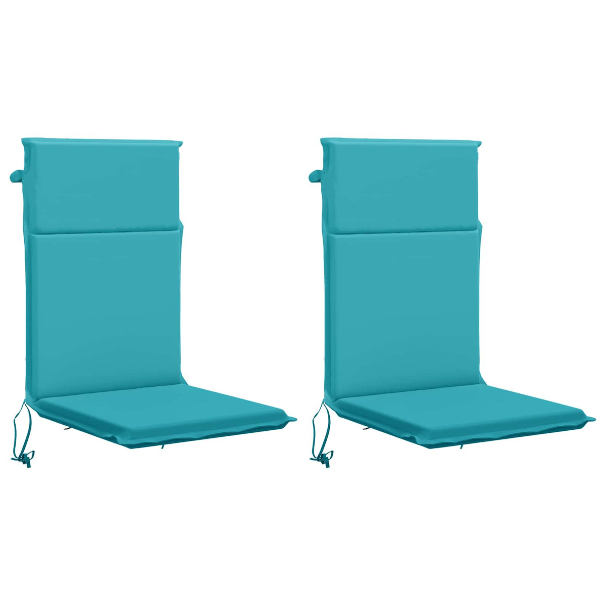 vidaXL High Back Chair Cushion GEMERT 2 pcs 100% Polyester Turquoise 2