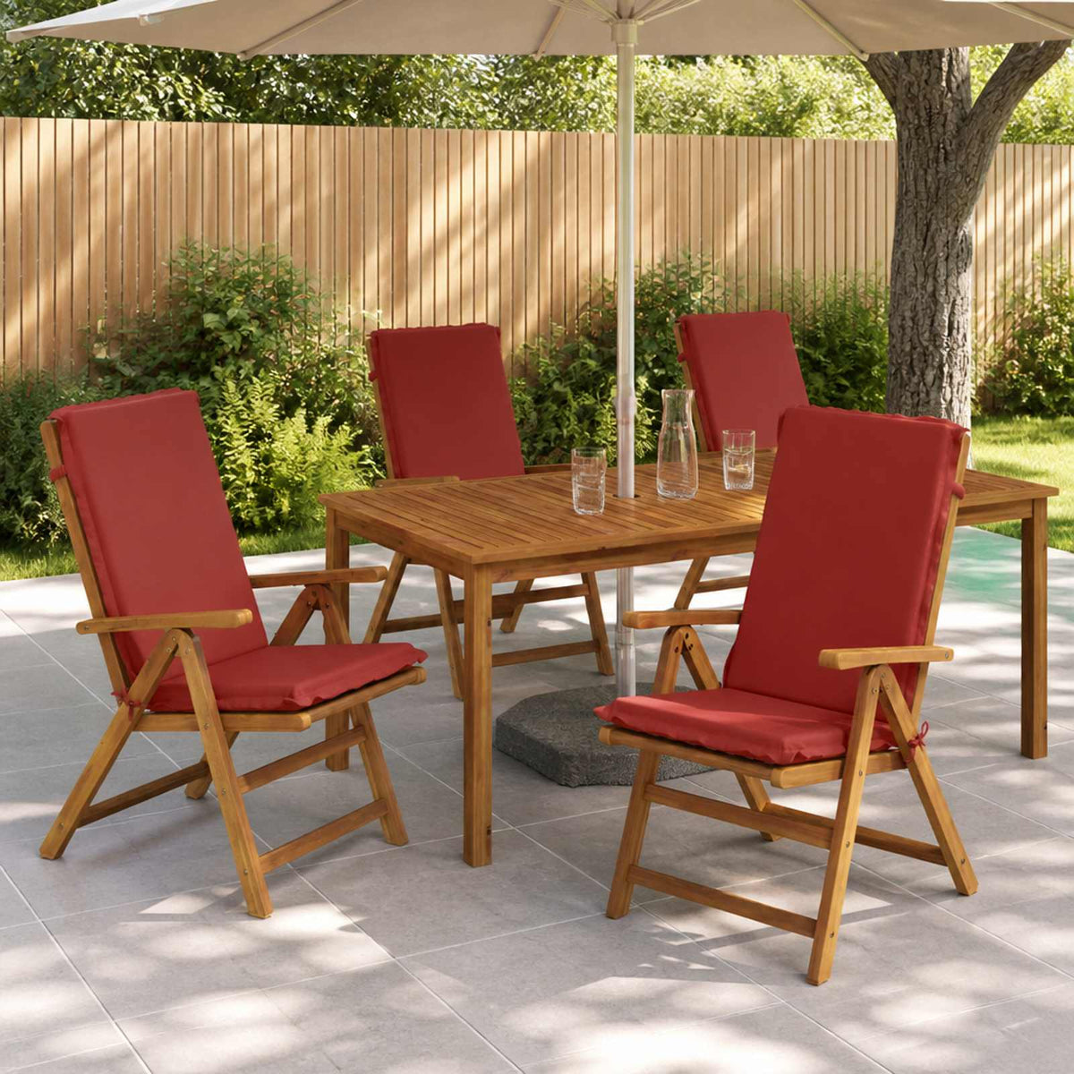High Back Chair Cushion GEMERT Polyester Red
