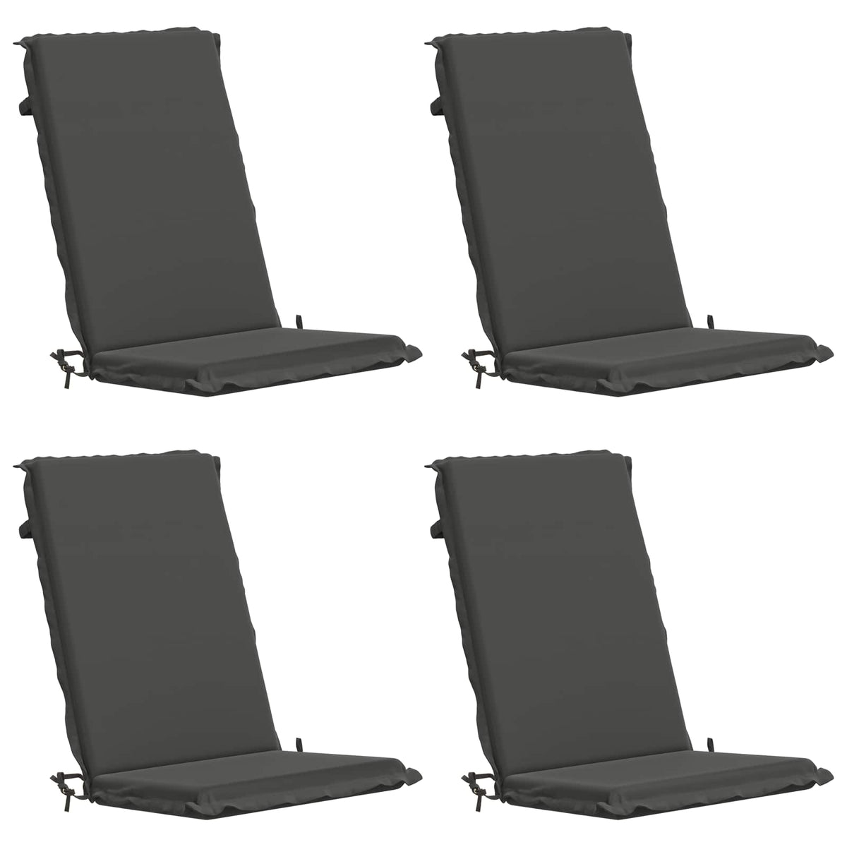 High Back Chair Cushion GEMERT 100% Polyester 4 pcs Anthracite (polyester)